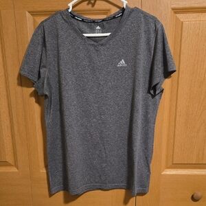 Adidas Charcoal V-Neck Tee